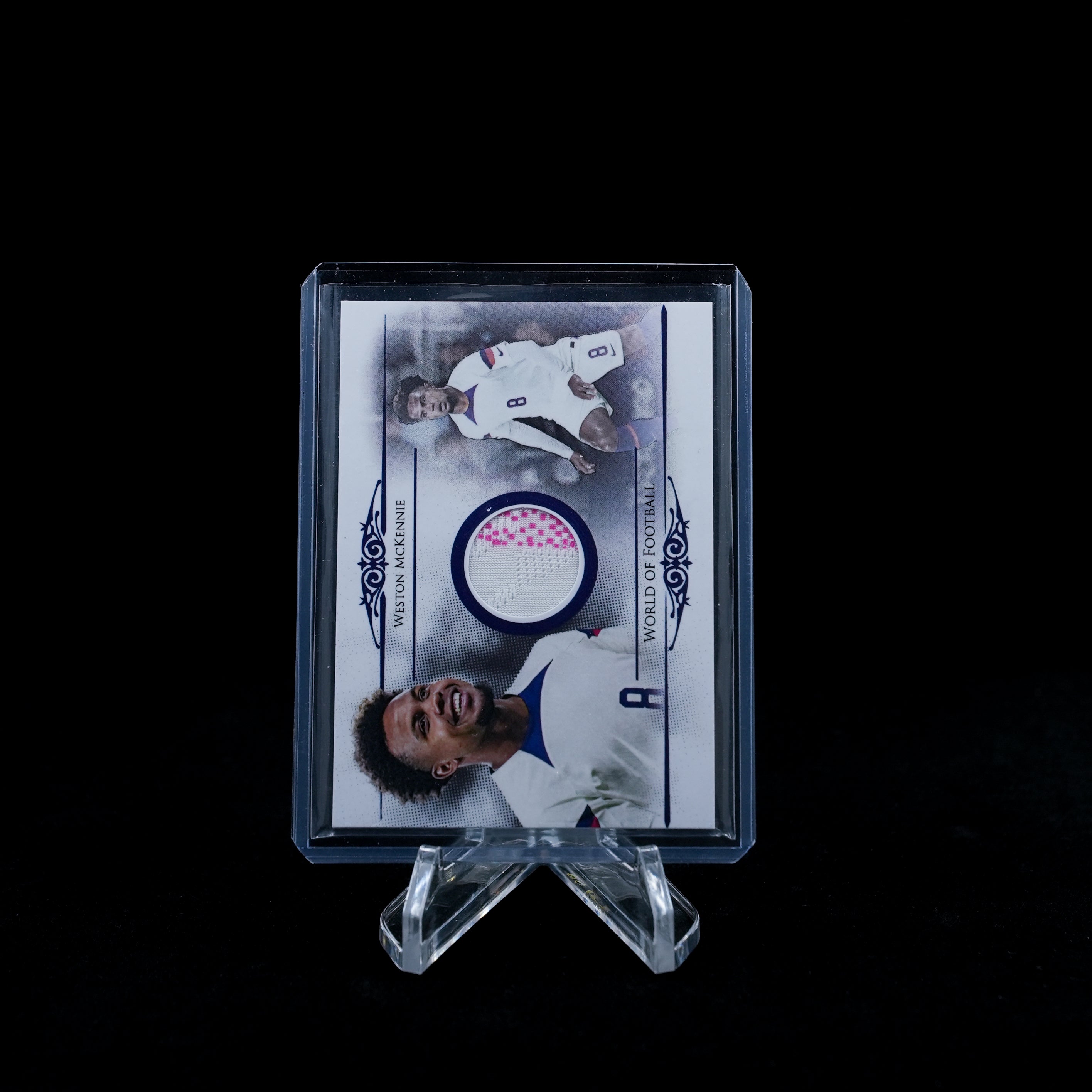 2024 Futera Unique Nostalgia Soccer Hobby-Weston Mckennie World of football Jersey Worn /10